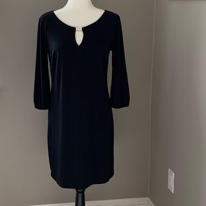 3/4 length sleeved black dress (lined)